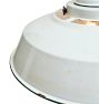 Vintage Industrial Pendant with White Enamel Shade 18" Diameter