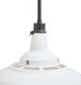 Vintage Industrial Pendant with White Enamel Shade 24" Diameter