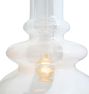Vintage Mid Century Modern Italian Flush Mount with White Murano Glass Shade