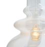 Vintage Mid Century Modern Italian Flush Mount with White Murano Glass Shade