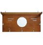 Vintage Mid Century Modern Mahogany Wall Rack with Mirror