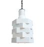 Vintage Mid Century Modern Stacked Metal Shade Pendant Set of 2