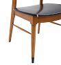 Vintage Midcentury Modern Scandanavian Dining Chair with Leather Seat Set of 6