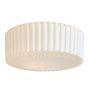 Vintage Mid Century Modern Flush Mount with Opalescent Sun Ray  Shade