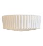 Vintage Mid Century Modern Flush Mount with Opalescent Sun Ray  Shade