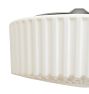 Vintage Mid Century Modern Flush Mount with Opalescent Sun Ray  Shade