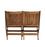 Vintage Traditional 20th Century Folding Theater 2-Seat Bench with Slated Back