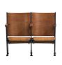 Vintage Traditional 20th Century Folding Theater Seats with Iron Frame