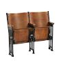 Vintage Traditional 20th Century Folding Theater Seats with Iron Frame
