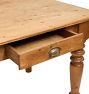 Vintage Traditional 3-Drawer Dining Table with Turned Legs