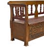 Vintage Traditional early 20th Century Hungarian Painted Bench with Storage Seat