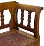 Vintage Traditional early 20th Century Hungarian Painted Bench with Storage Seat