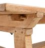 Vintage Traditional Oak Dining Table with Trestle Base