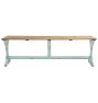 Vintage Traditional Worktable with Blue Painted Trestle Base