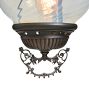 Vintage Victorian 20th Century Petite Brass and Blue Blown Glass Globe Shade