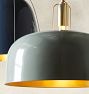 Dekum 16" Pendant, Metal Shade