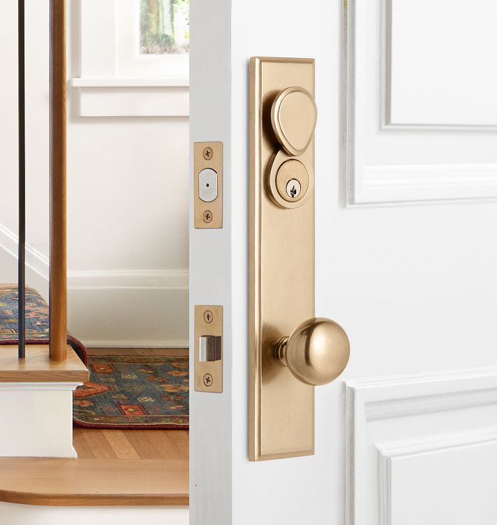 Raegan Knob Exterior Bronze Door Set | Rejuvenation
