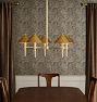 Rhone Chandelier, 36" Width in Metal Shades