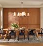 Ansel 42" Chandelier, Fabric Shades