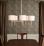 Rhone Chandelier, 36" Width in Fabric Shades
