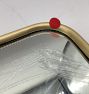 Open Box: Rounded Rectangle Metal Framed Mirror (20"W x 30"H), French Cleat - Aged Brass