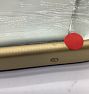 Open Box: Rounded Rectangle Metal Framed Mirror (20"W x 30"H), French Cleat - Aged Brass