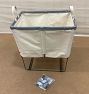 Open Box: Steele Canvas Laundry Cart, 3 Bushels - Natural Canvas &amp; Gray Vinyl