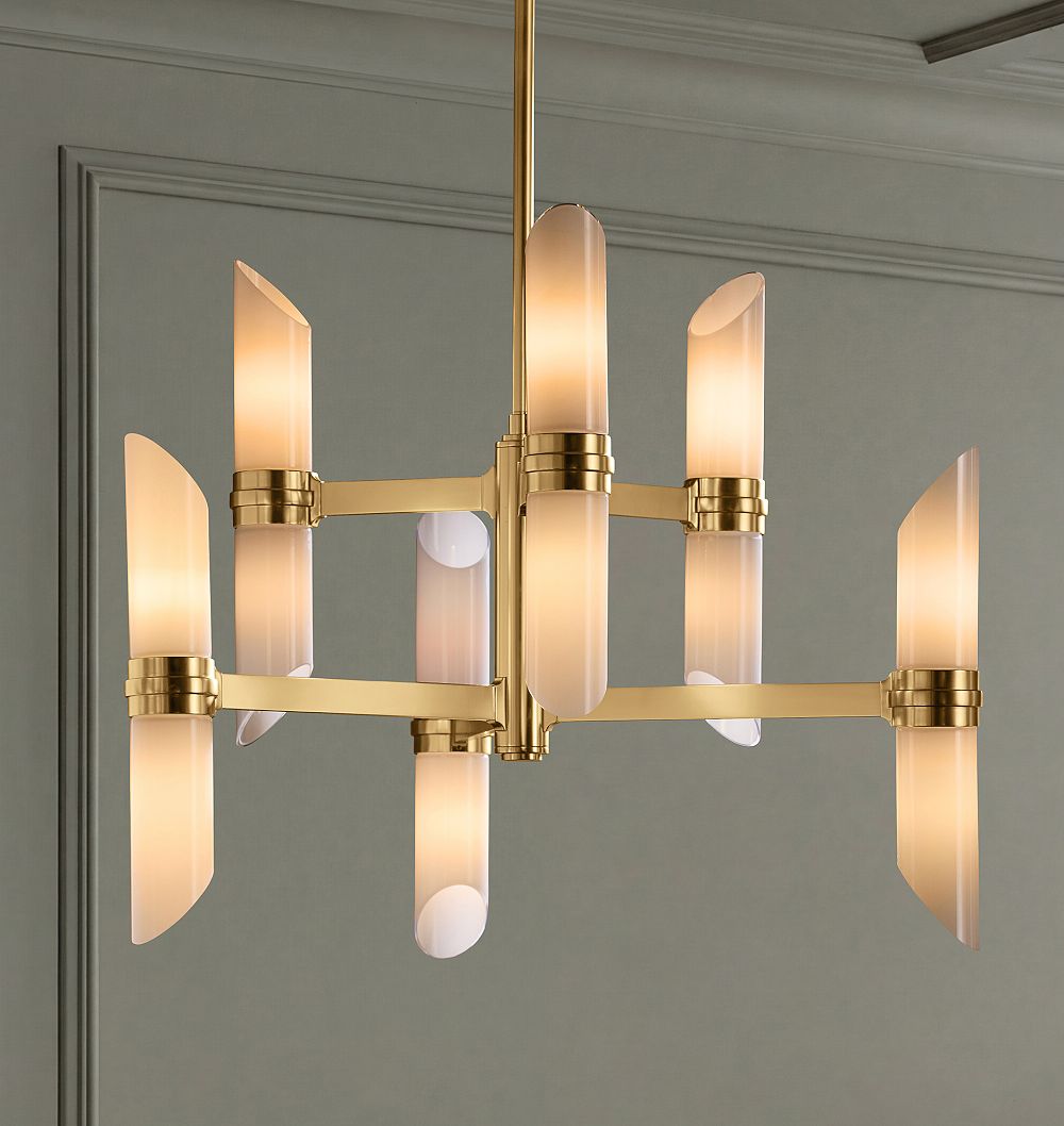 Lundquist Double Tier Chandelier, 36" Width by Rejuvenation