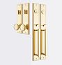 Door Set Chadwick Ext D handle x Chadwick knob CP French Door Set