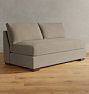 Sublimity Studio Sectional Armless Sofa with Bench Cushion, Ghent Morel
