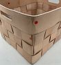 Open Box: Woven Leather Basket Collection, Rectangle (16.5"L x 13.5"W x 10.75"H) - Natural