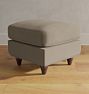 Eleanor Ottoman 28x28in Walnut, Ghent Morel