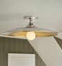 Poplar Semi-Flush Mount, Brass Shades