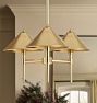 Rhone Chandelier, 24" Width in Metal Shades