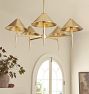 Rhone Chandelier, 36" Width in Metal Shades