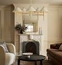 Rhone Chandelier, 36" Width in Metal Shades