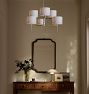 Rhone Double Tier Chandelier, 36" Width in Fabric Shades