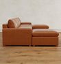 Roswell Leather 6-Piece Double Ottoman Sectional Sofa
