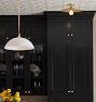 Poplar Semi-Flush Mount, Brass Shades