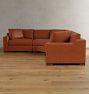 Sublimity Leather 3-Piece Arm Sofa with Curved Wedge Corner