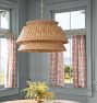 Waverleigh Drum Chandelier, Rattan Shade