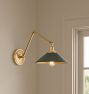 Poplar Articulating Sconce, 22" Length in Painted Brass Shades