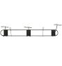 Rustic Vintage Hook Rack with 3 Hat Hooks and 6 Single Hooks