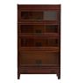 Vintage 1920s Mission Globe Case with Glass Front Shelves 6-Piece