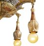 Vintage Classical Revival Chandelier 5 Light Bare Bulb