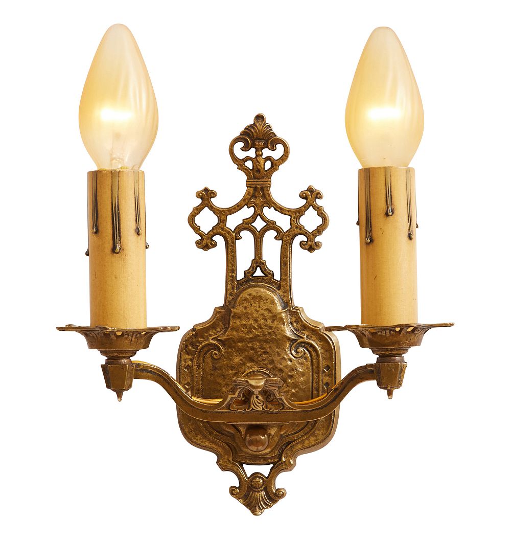 Vintage Classical Revival Double Sconces Set of 2 Candle by Rejuvenation