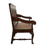 Vintage English Ornate Carved Wood Bench