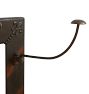 Vintage Japanned Wall Mirror with Hooks