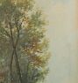 Vintage Painting of Landscape with Scenic River