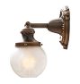 Vintage Pair Romance Revival Sconce Double Arm Globe Shades Decorative Motifs